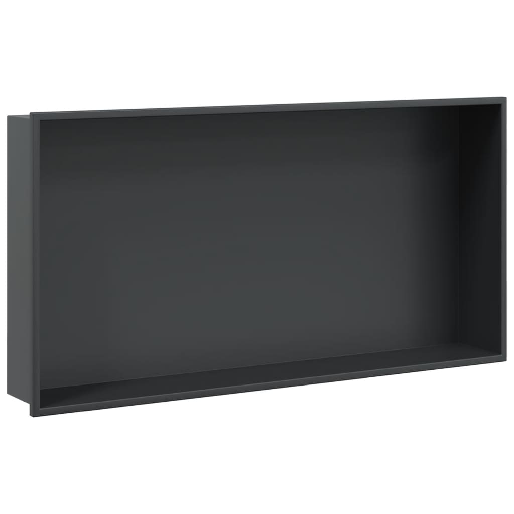 Vidaxx niche de douche 62x32x9 cm acier inoxydable noir mat