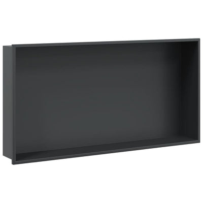 Vidaxx niche de douche 62x32x9 cm acier inoxydable noir mat