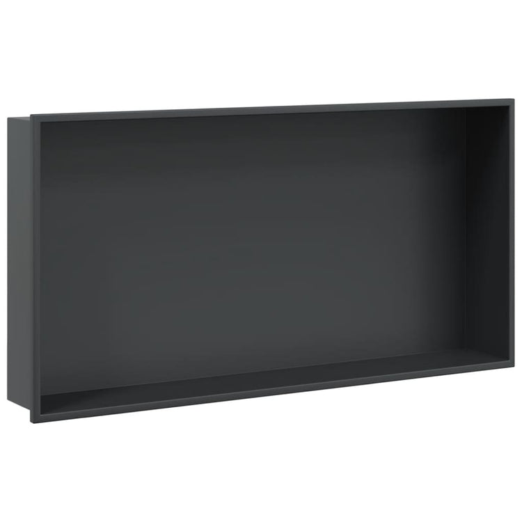 Vidaxx niche de douche 62x32x9 cm acier inoxydable noir mat