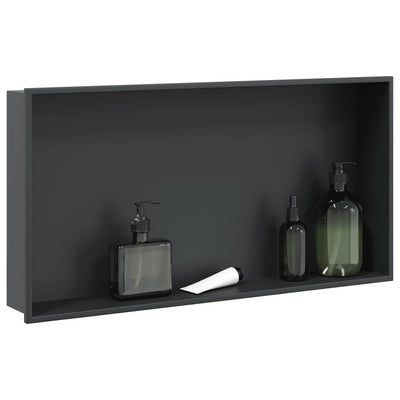 Vidaxx niche de douche 62x32x9 cm acier inoxydable noir mat