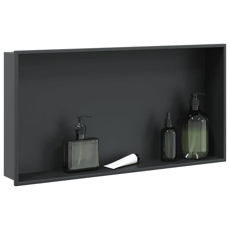 Vidaxx niche de douche 62x32x9 cm acier inoxydable noir mat