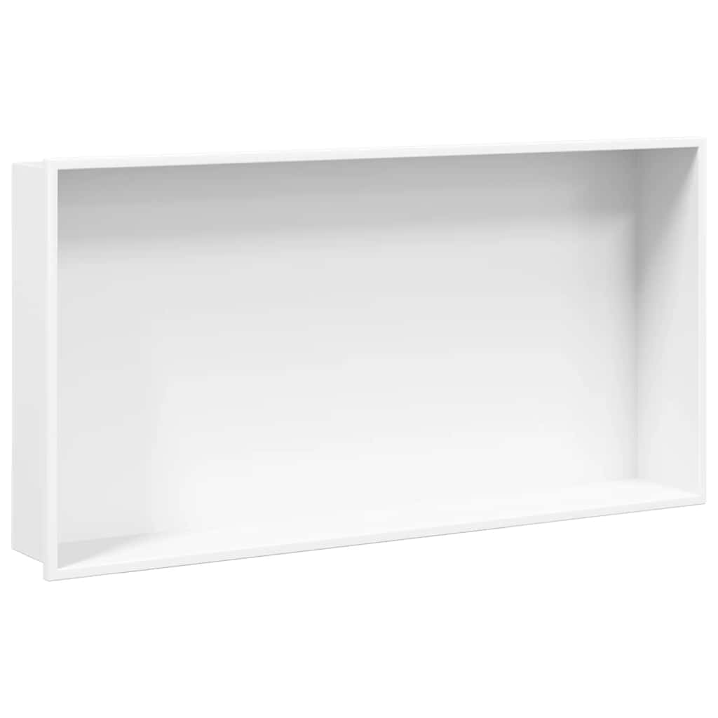 Vidaxx niche de douche 62x32x9 cm acier inoxydable blanc mat