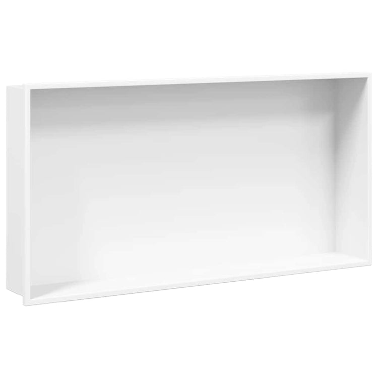 Vidaxx niche de douche 62x32x9 cm acier inoxydable blanc mat