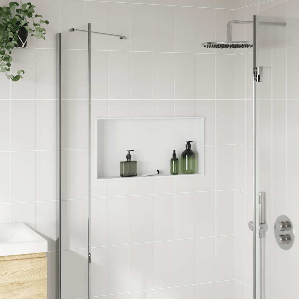 Vidaxx niche de douche 62x32x9 cm acier inoxydable blanc mat