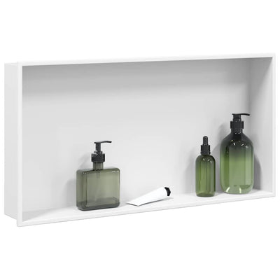 Vidaxx niche de douche 62x32x9 cm acier inoxydable blanc mat