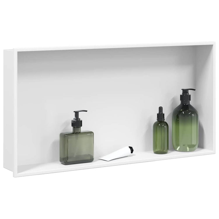 Vidaxx niche de douche 62x32x9 cm acier inoxydable blanc mat