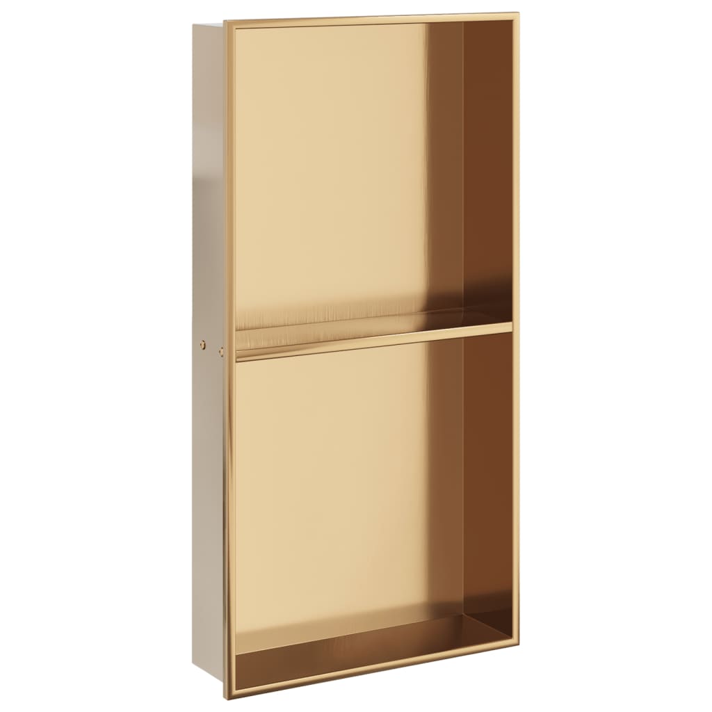 Niche de douche Vidaxx 32x62x9 cm acier inoxydable brossé doré