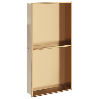 Niche de douche Vidaxx 32x62x9 cm acier inoxydable brossé doré