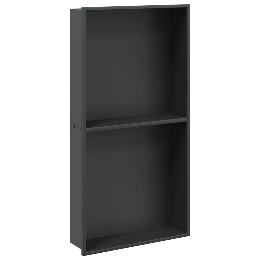Douche Vidaxl 32x62x9 cm en acier inoxydable noir
