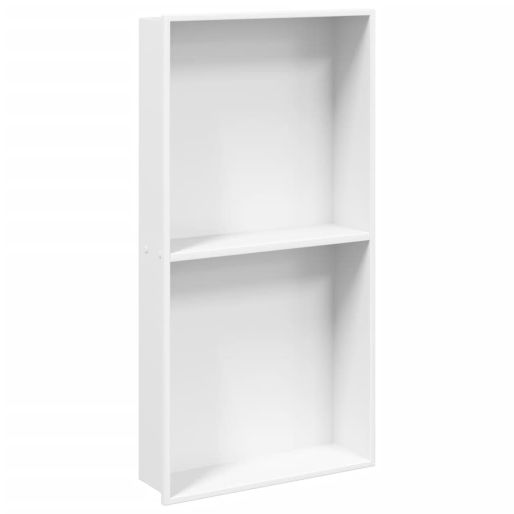 Vidaxx niche de douche 32x62x9 cm acier inoxydable blanc mat