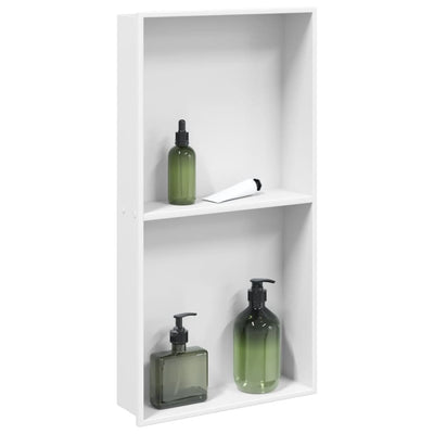 Vidaxx niche de douche 32x62x9 cm acier inoxydable blanc mat
