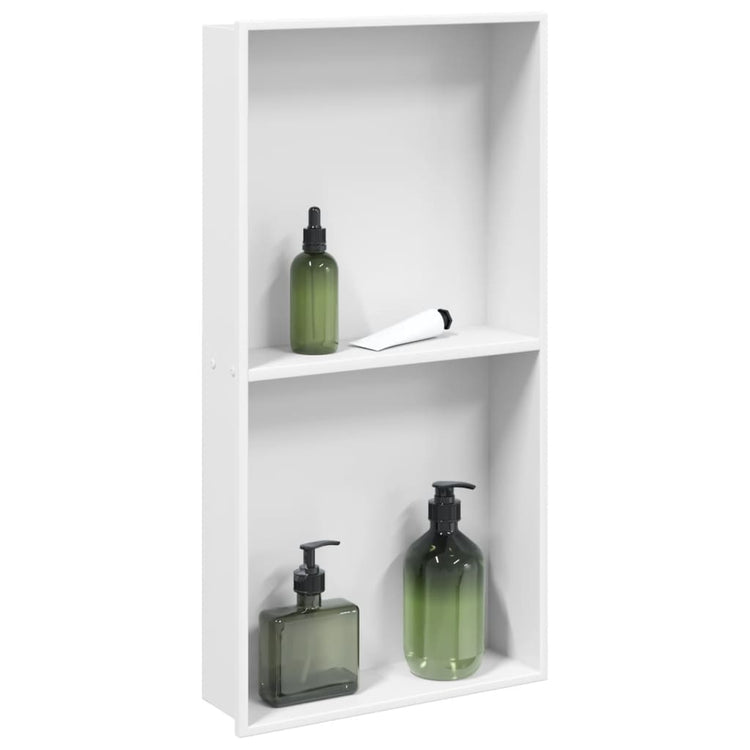 Vidaxx niche de douche 32x62x9 cm acier inoxydable blanc mat