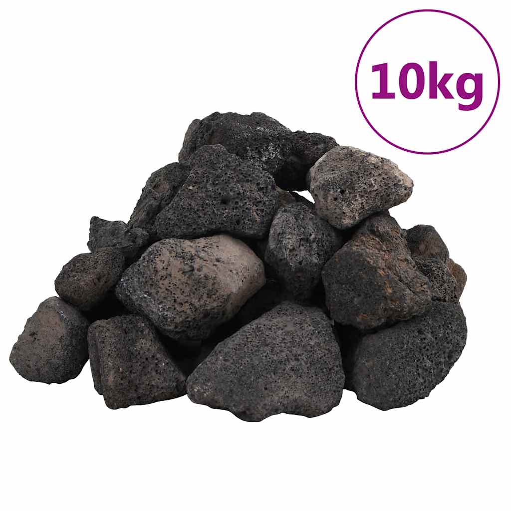 Vidaxl Lava Stones 10 kg 5-8 cm noir