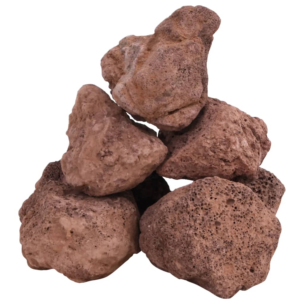 Vidaxl Lava Stones 25 kg 10-30 cm rouge