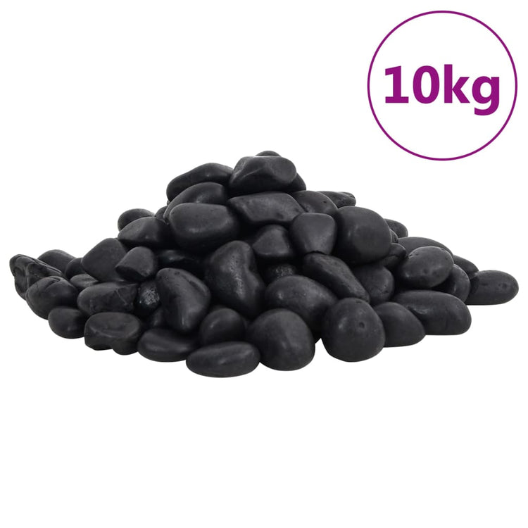 Vidaxl cailloux poli 2 à 5 cm 10 kg de noir