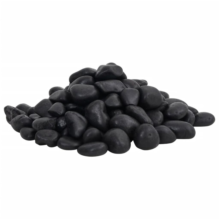 Vidaxl cailloux poli 2 à 5 cm 10 kg de noir