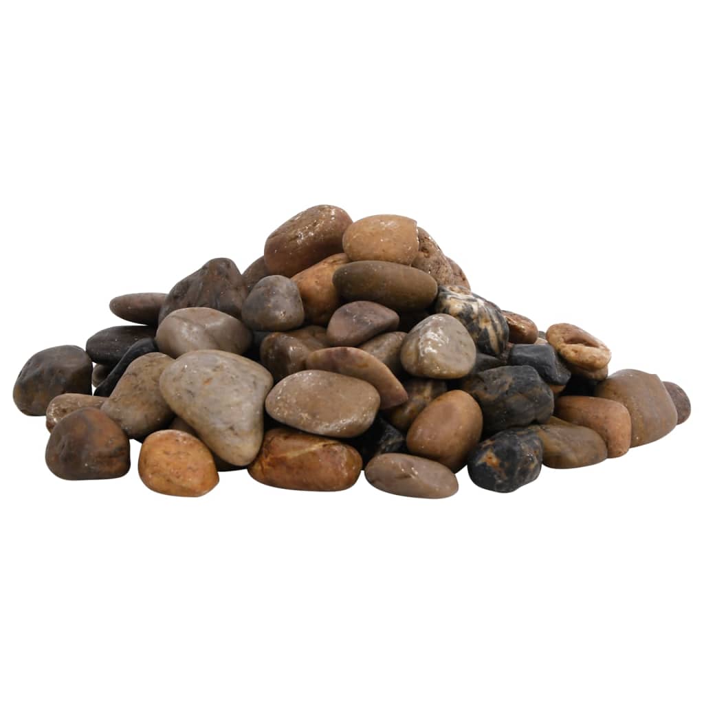 Vidaxl galets polis 2-5 cm 10 kg multicolores