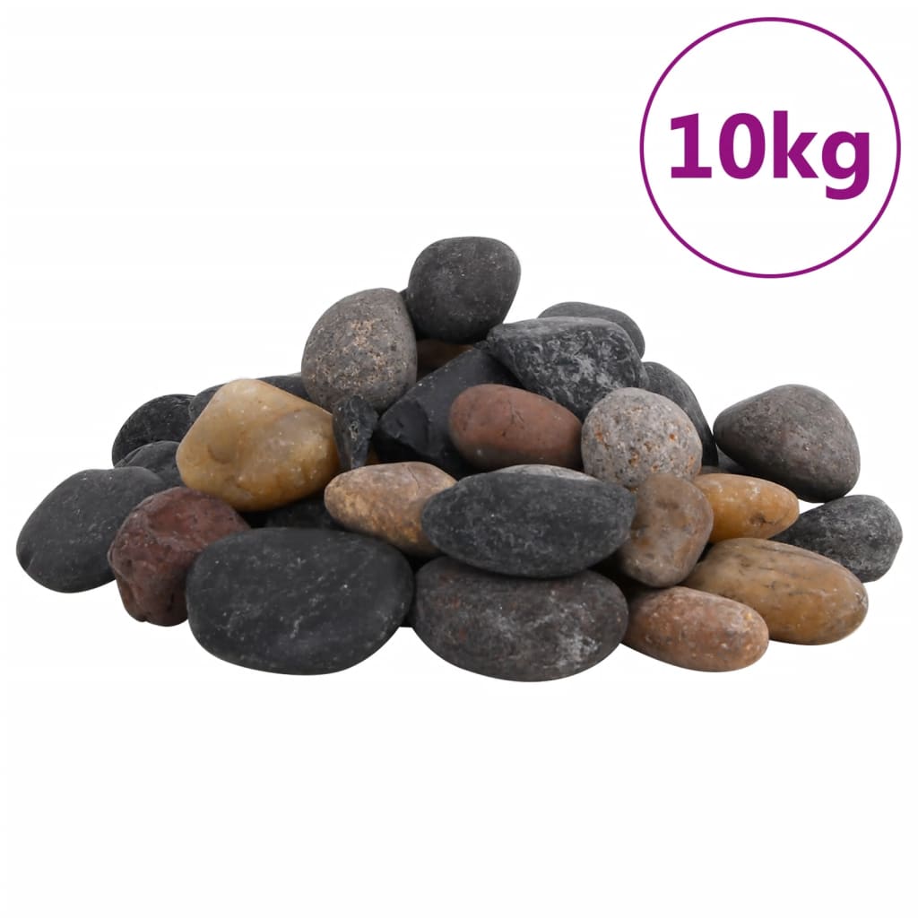Vidaxl galets polis 5-8 cm 10 kg multicolores