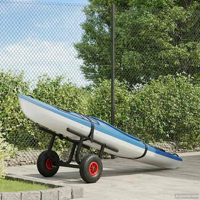 Chariot à kayak VidaXL 90 kg aluminium