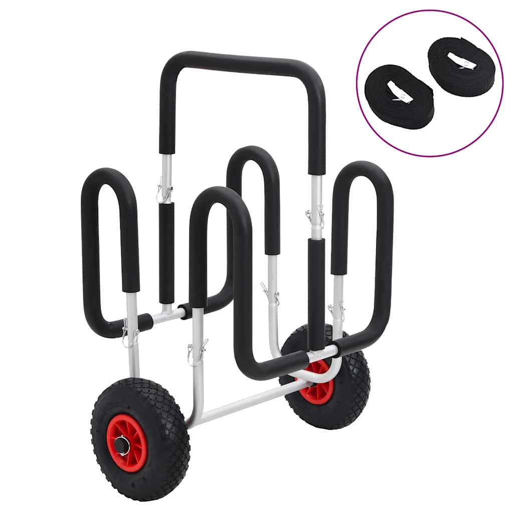 Vidaxl sup chariot pour planche de surf 45 kg aluminium