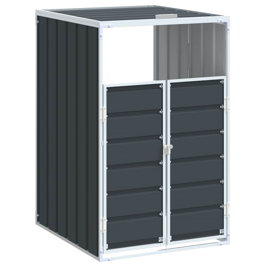 Stockage de conteneur Vidaxl pour 1 conteneur 72x81x115 cm anthracite en acier