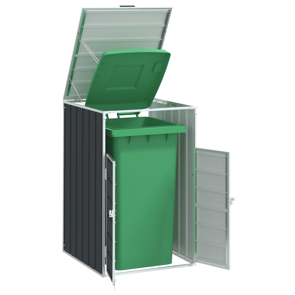 Stockage de conteneur Vidaxl pour 1 conteneur 72x81x115 cm anthracite en acier