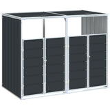 Stockage de conteneurs vidaxl pour 2 conteneurs 144x81x113cm anthracite en acier - afbeelding 2