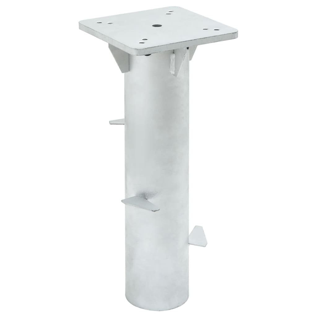 Vidaxl Parasol Foot pour dans le sol 16x16x39.5 cm en acier argenté coloré
