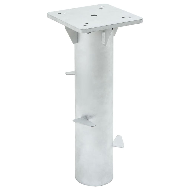 Vidaxl Parasol Foot pour dans le sol 16x16x39.5 cm en acier argenté coloré