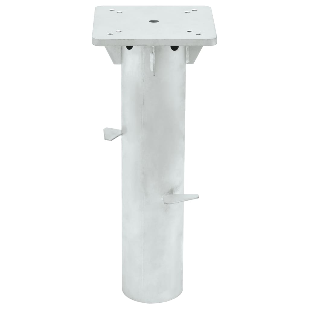 Vidaxl Parasol Foot pour dans le sol 16x16x39.5 cm en acier argenté coloré