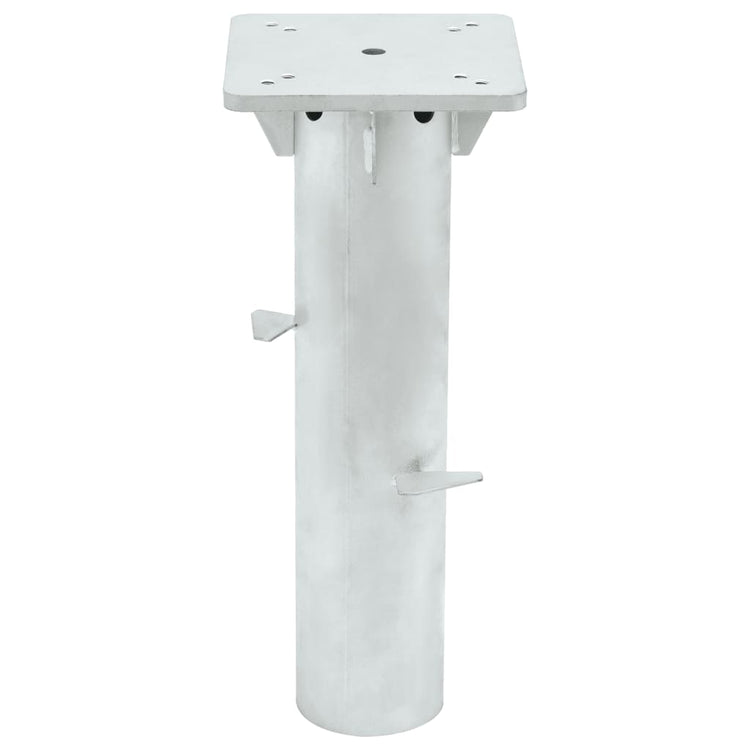 Vidaxl Parasol Foot pour dans le sol 16x16x39.5 cm en acier argenté coloré