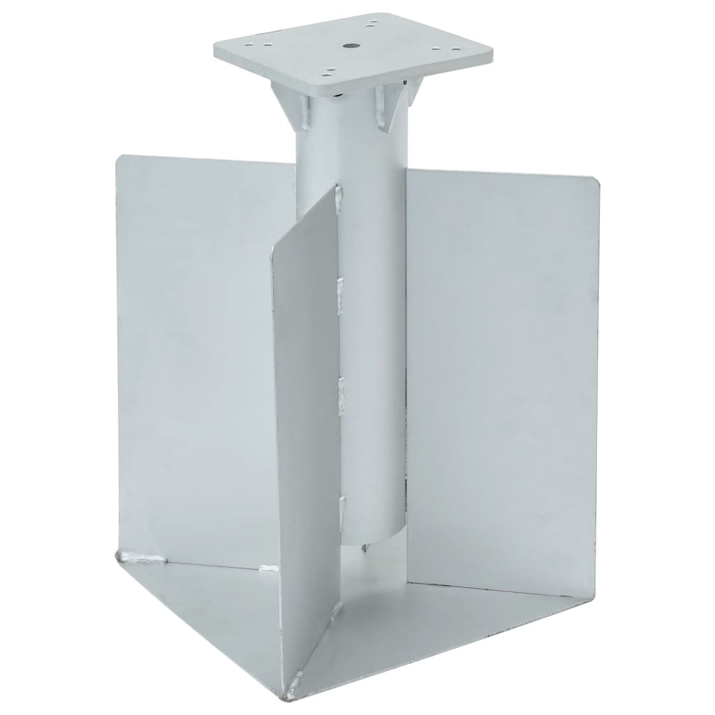 Vidaxl Parasol Foot pour dans le sol 27.5x27.5x45 cm Couleur en argent en acier