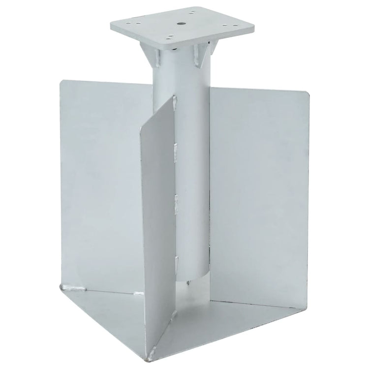 Vidaxl Parasol Foot pour dans le sol 27.5x27.5x45 cm Couleur en argent en acier