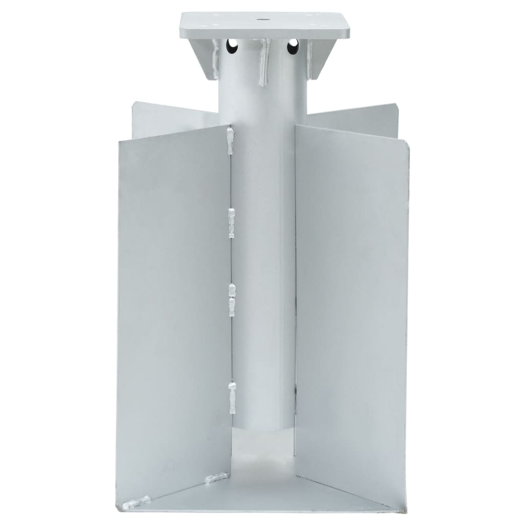 Vidaxl Parasol Foot pour dans le sol 27.5x27.5x45 cm Couleur en argent en acier