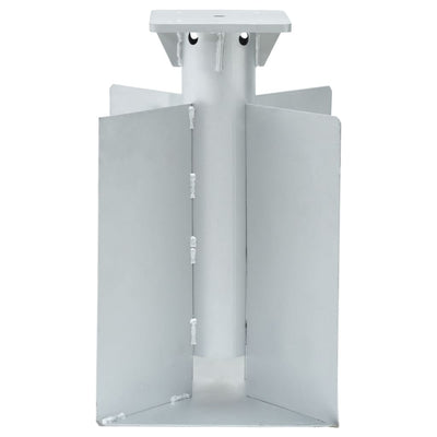 Vidaxl Parasol Foot pour dans le sol 27.5x27.5x45 cm Couleur en argent en acier