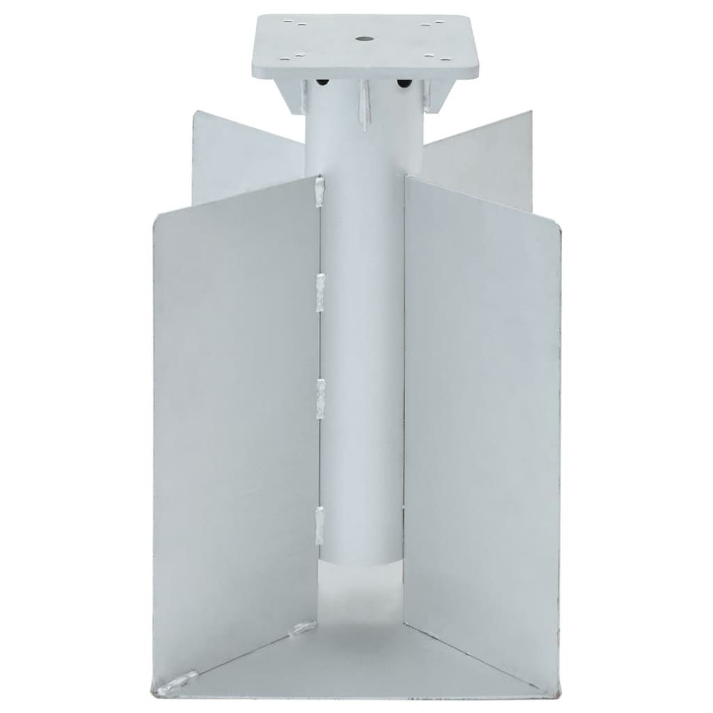 Vidaxl Parasol Foot pour dans le sol 27.5x27.5x45 cm Couleur en argent en acier