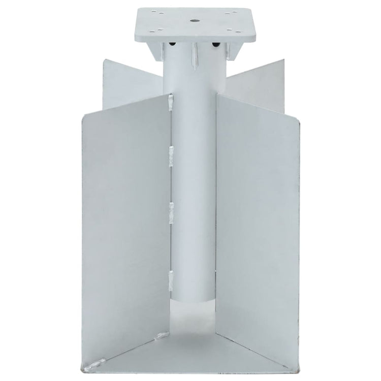 Vidaxl Parasol Foot pour dans le sol 27.5x27.5x45 cm Couleur en argent en acier