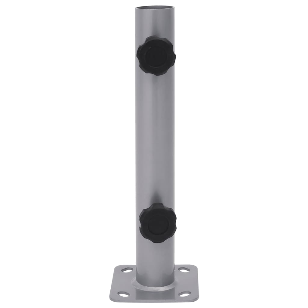 Pied de parasol Vidaxx pour mât ø32 34 38 mm acier argenté