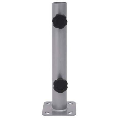 Pied de parasol Vidaxx pour mât ø32 34 38 mm acier argenté