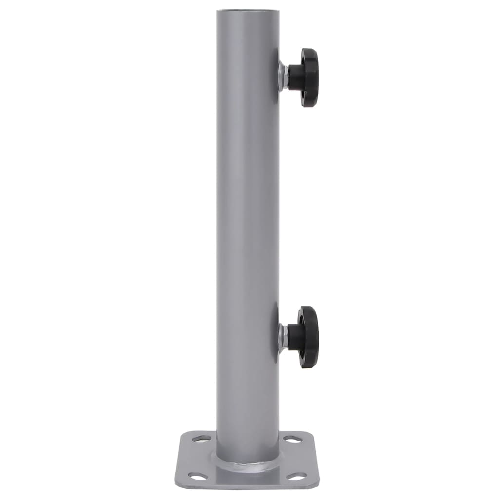 Pied de parasol Vidaxx pour mât ø32 34 38 mm acier argenté