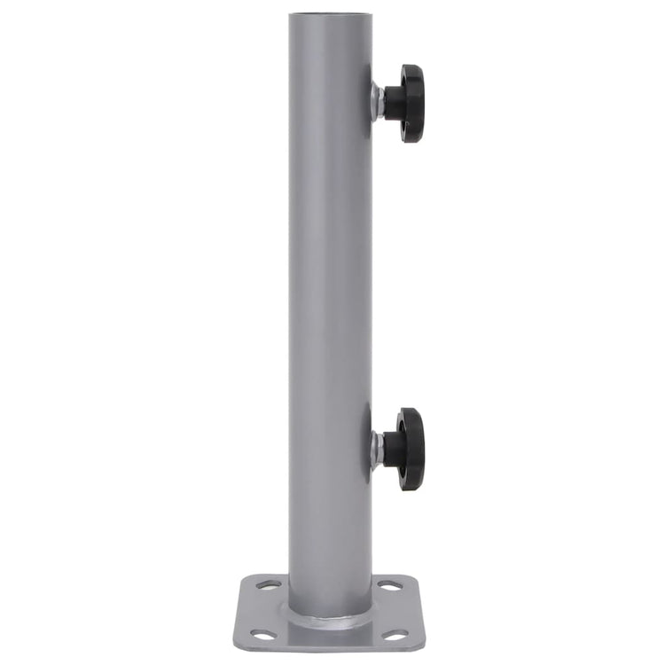 Pied de parasol Vidaxx pour mât ø32 34 38 mm acier argenté