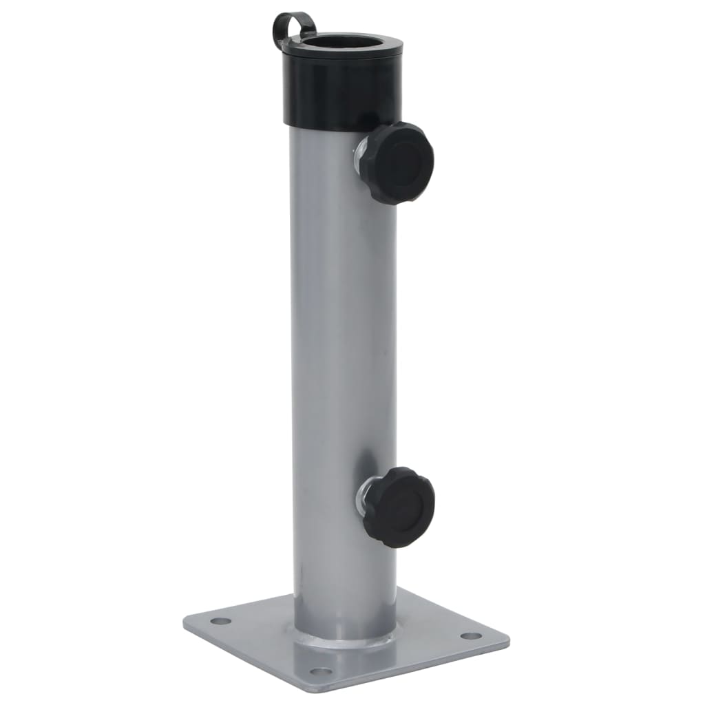 Pied de parasol Vidaxx pour mât ø38 48 mm acier argenté