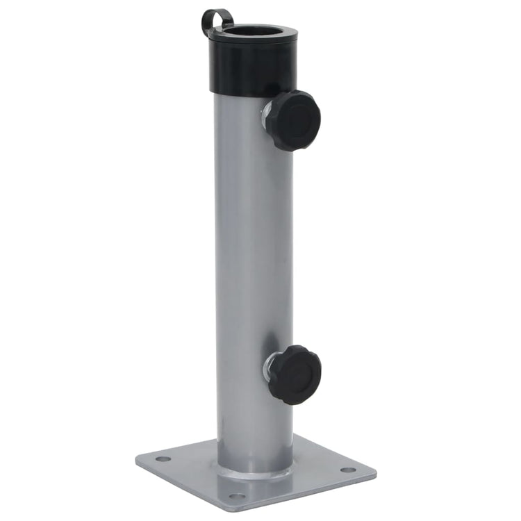 Pied de parasol Vidaxx pour mât ø38 48 mm acier argenté