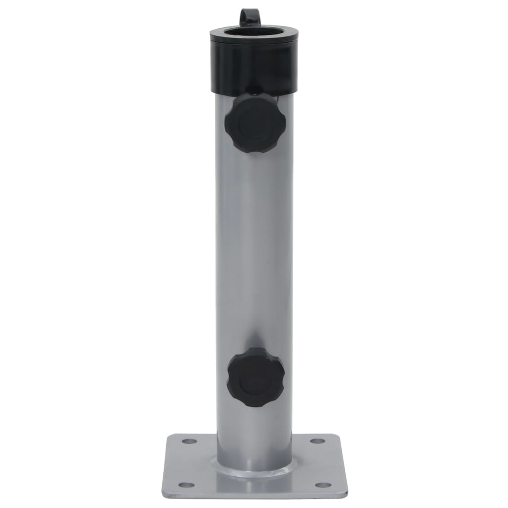 Pied de parasol Vidaxx pour mât ø38 48 mm acier argenté