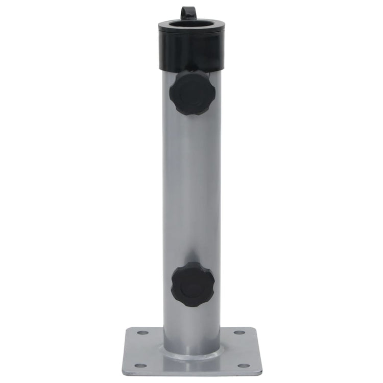 Pied de parasol Vidaxx pour mât ø38 48 mm acier argenté