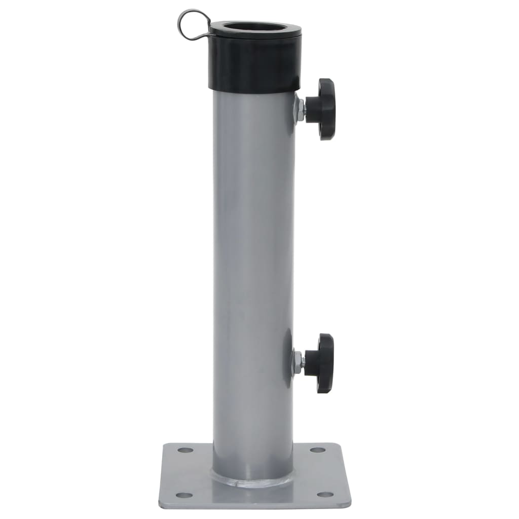 Pied de parasol Vidaxx pour mât ø38 48 mm acier argenté
