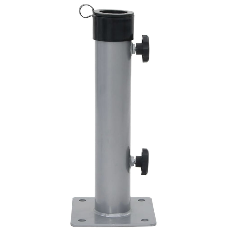 Pied de parasol Vidaxx pour mât ø38 48 mm acier argenté