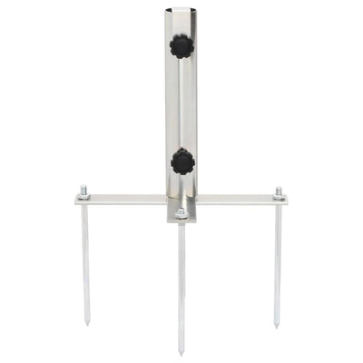 Pied de parasol Vidaxx avec piquets de sol pour acier ø32-38 mm couleur argent