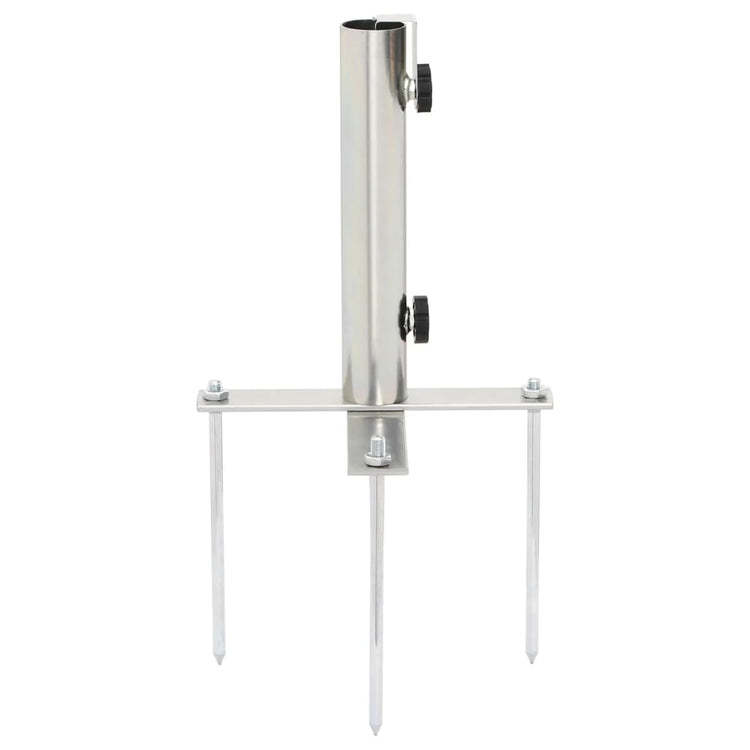 Pied de parasol Vidaxx avec piquets de sol pour acier ø32-38 mm couleur argent