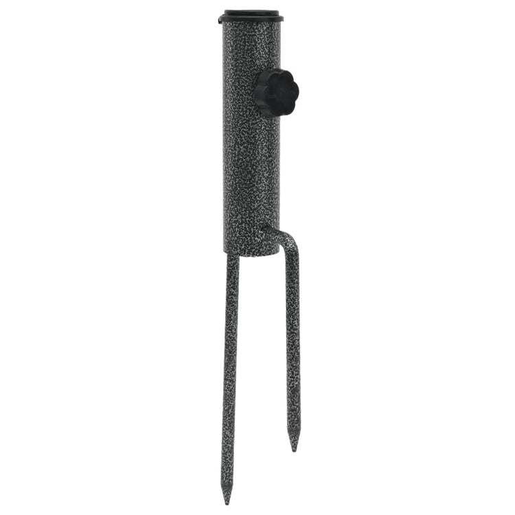 Supports de parasol vidaxl avec stylos 2 pcs 9x35 cm en acier galvanisé